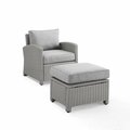 Claustro Bradenton Outdoor Wicker Armchair Set, Gray - 2 Piece CL3051585